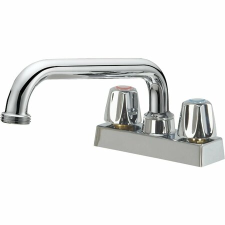 HOME IMPRESSIONS Chrome 4 In. Center Solid Brass, Metal Handle Laundry Faucet FL0K1001CP-JPA1